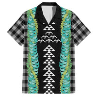 Black Palaka Hawaii Iwa Bird Hawaiian Shirt Hawaiian Kakau Jade Vine Lei LT14 Black - Polynesian Pride
