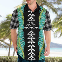 Black Palaka Hawaii Iwa Bird Hawaiian Shirt Hawaiian Kakau Jade Vine Lei LT14 - Polynesian Pride