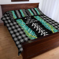 Black Palaka Hawaii Iwa Bird Quilt Bed Set Hawaiian Kakau Jade Vine Lei - Polynesian Pride