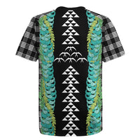 Black Palaka Hawaii Iwa Bird Rugby Jersey Hawaiian Kakau Jade Vine Lei LT14 - Polynesian Pride