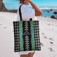 Black Palaka Hawaii Iwa Bird Tote Bag Hawaiian Kakau Jade Vine Lei - Polynesian Pride