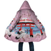 Japanese Torii Gate Cranes Personalised Cloak Fuji Mount Sakura Seigaiha Pattern LT14 Unisex Pink - Polynesian Pride