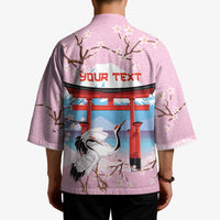 Japanese Torii Gate Cranes Personalised Kimono Fuji Mount Sakura Seigaiha Pattern LT14 - Polynesian Pride