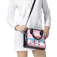 Japanese Torii Gate Cranes Personalised Shoulder Handbag Fuji Mount Sakura Seigaiha Pattern LT14 - Polynesian Pride