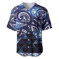 Matariki New Zealand Baseball Jersey NZ Niho Taniwha Maori New Year Blue Galaxy LT14 Blue - Polynesian Pride