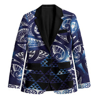 Matariki New Zealand Blazer NZ Niho Taniwha Maori New Year Blue Galaxy LT14 Unisex Blue - Polynesian Pride