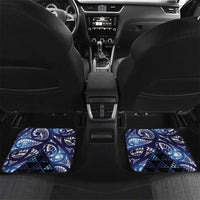 Matariki New Zealand Car Mats NZ Niho Taniwha Maori New Year Blue Galaxy LT14 Set 2pcs - Back Blue - Polynesian Pride