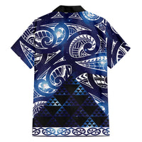 Matariki New Zealand Family Matching Off Shoulder Maxi Dress and Hawaiian Shirt NZ Niho Taniwha Maori New Year Blue Galaxy