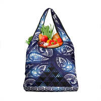 Matariki New Zealand Grocery Bag NZ Niho Taniwha Maori New Year Blue Galaxy LT14 1-pack One Size Blue - Polynesian Pride