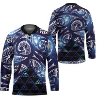 Matariki New Zealand Hockey Jersey NZ Niho Taniwha Maori New Year Blue Galaxy LT14 - Polynesian Pride