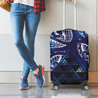 Matariki New Zealand Luggage Cover NZ Niho Taniwha Maori New Year Blue Galaxy LT14 - Polynesian Pride
