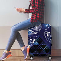 Matariki New Zealand Luggage Cover NZ Niho Taniwha Maori New Year Blue Galaxy LT14 - Polynesian Pride