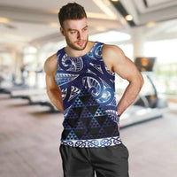 Matariki New Zealand Men Tank Top NZ Niho Taniwha Maori New Year Blue Galaxy LT14 Blue - Polynesian Pride