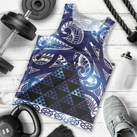 Matariki New Zealand Men Tank Top NZ Niho Taniwha Maori New Year Blue Galaxy LT14 - Polynesian Pride