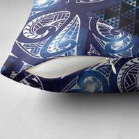 Matariki New Zealand Pillow Cover NZ Niho Taniwha Maori New Year Blue Galaxy LT14 - Polynesian Pride