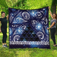 Matariki New Zealand Quilt NZ Niho Taniwha Maori New Year Blue Galaxy LT14 - Polynesian Pride