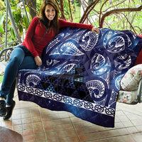 Matariki New Zealand Quilt NZ Niho Taniwha Maori New Year Blue Galaxy LT14 - Polynesian Pride