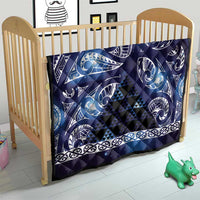 Matariki New Zealand Quilt NZ Niho Taniwha Maori New Year Blue Galaxy LT14 - Polynesian Pride