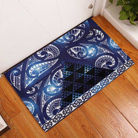 Matariki New Zealand Rubber Doormat NZ Niho Taniwha Maori New Year Blue Galaxy LT14 - Polynesian Pride