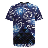 Matariki New Zealand Rugby Jersey NZ Niho Taniwha Maori New Year Blue Galaxy LT14 - Polynesian Pride
