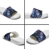 Matariki New Zealand Slide Sandals NZ Niho Taniwha Maori New Year Blue Galaxy