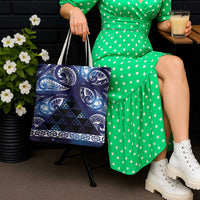 Matariki New Zealand Tote Bag NZ Niho Taniwha Maori New Year Blue Galaxy LT14 - Polynesian Pride