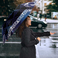 Matariki New Zealand Umbrella NZ Niho Taniwha Maori New Year Blue Galaxy LT14 - Polynesian Pride