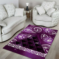 Matariki New Zealand Area Rug NZ Niho Taniwha Maori New Year Purple Galaxy