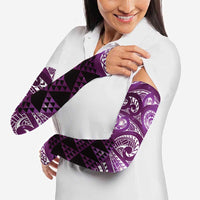 Matariki New Zealand Arm Sleeves NZ Niho Taniwha Maori New Year Purple Galaxy LT14 - Polynesian Pride