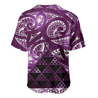 Matariki New Zealand Baseball Jersey NZ Niho Taniwha Maori New Year Purple Galaxy LT14 - Polynesian Pride