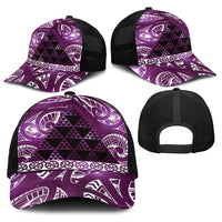 Matariki New Zealand Baseball Net Cap NZ Niho Taniwha Maori New Year Purple Galaxy LT14 - Polynesian Pride