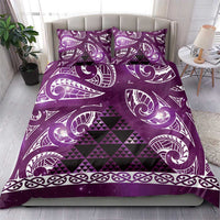 Matariki New Zealand Bedding Set NZ Niho Taniwha Maori New Year Purple Galaxy LT14 - Polynesian Pride