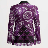 Matariki New Zealand Blazer NZ Niho Taniwha Maori New Year Purple Galaxy LT14 - Polynesian Pride