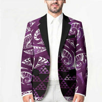 Matariki New Zealand Blazer NZ Niho Taniwha Maori New Year Purple Galaxy LT14 - Polynesian Pride