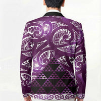 Matariki New Zealand Blazer NZ Niho Taniwha Maori New Year Purple Galaxy LT14 - Polynesian Pride