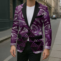 Matariki New Zealand Blazer NZ Niho Taniwha Maori New Year Purple Galaxy LT14 - Polynesian Pride
