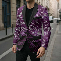 Matariki New Zealand Blazer NZ Niho Taniwha Maori New Year Purple Galaxy LT14 - Polynesian Pride