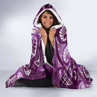 Matariki New Zealand Hooded Blanket NZ Niho Taniwha Maori New Year Purple Galaxy LT14 - Polynesian Pride
