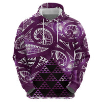 Matariki New Zealand Hoodie NZ Niho Taniwha Maori New Year Purple Galaxy LT14 - Polynesian Pride