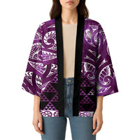Matariki New Zealand Kimono NZ Niho Taniwha Maori New Year Purple Galaxy LT14 - Polynesian Pride