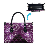 Matariki New Zealand Leather Bag NZ Niho Taniwha Maori New Year Purple Galaxy