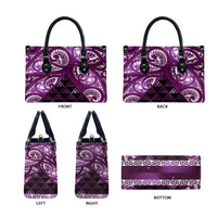 Matariki New Zealand Leather Bag NZ Niho Taniwha Maori New Year Purple Galaxy