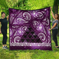 Matariki New Zealand Quilt NZ Niho Taniwha Maori New Year Purple Galaxy LT14 - Polynesian Pride