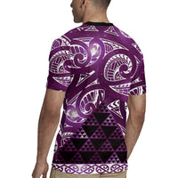 Matariki New Zealand Rugby Jersey NZ Niho Taniwha Maori New Year Purple Galaxy LT14 - Polynesian Pride
