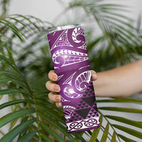 Matariki New Zealand Skinny Tumbler NZ Niho Taniwha Maori New Year Purple Galaxy