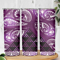 Matariki New Zealand Skinny Tumbler NZ Niho Taniwha Maori New Year Purple Galaxy