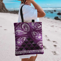 Matariki New Zealand Tote Bag NZ Niho Taniwha Maori New Year Purple Galaxy