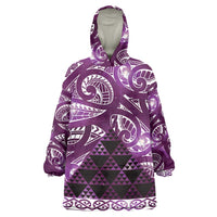 Matariki New Zealand Wearable Blanket Hoodie NZ Niho Taniwha Maori New Year Purple Galaxy
