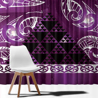 Matariki New Zealand Window Curtain NZ Niho Taniwha Maori New Year Purple Galaxy LT14 - Polynesian Pride