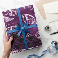 Matariki New Zealand Wrapping Paper NZ Niho Taniwha Maori New Year Purple Galaxy
